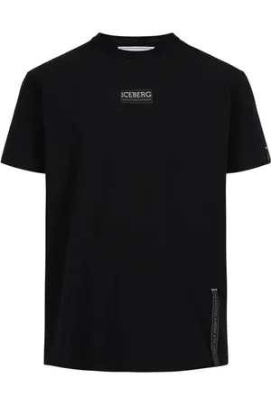 Iceberg Top, Herre, Sort, XL, Bomuld, Slim-fit sort T-shirt i bomuld jersey