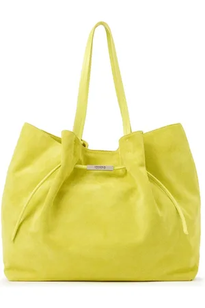 Iceberg Taske, Dame, Gul, ONE SIZE, Maxi Shopper Taske i Sort Ruskind