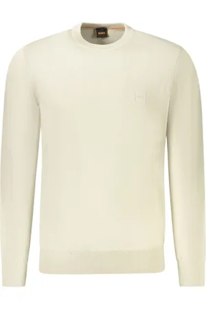 HUGO BOSS Strik, Herre, , XL, Bomuld, Sweater med logo i bomuldskashmir
