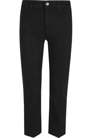 Max Mara Jeans, Dame, Sort, W25, Uld, Sorte Skinny Jeans Stilfuld Alsidig