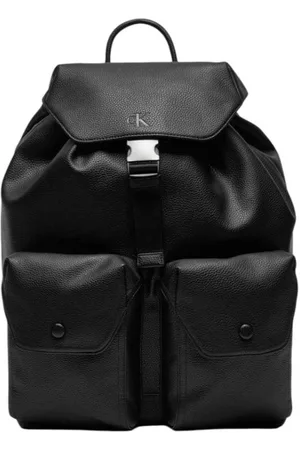 Calvin Klein Taske, Herre, Sort, ONE SIZE, Urban Flap Rygsæk med Vævede Stropper