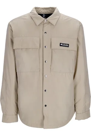 Columbia Skjorte, Herre, Grå, XL, Polyester, Vandtæt Ballistisk Ridge Skjortejakke