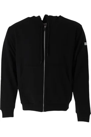 GCDS Sweathshirts & Hoodies, Herre, Sort, M, Bomuld, Sort Full Zip Hoodie Sweater