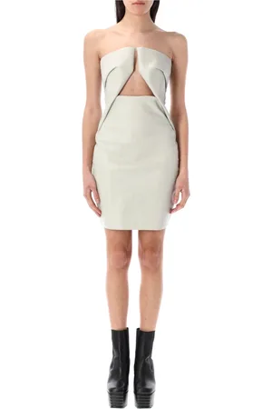 Rick Owens Kjole, Dame, , S, Bomuld, Geometrisk Cutout Mini Kjole