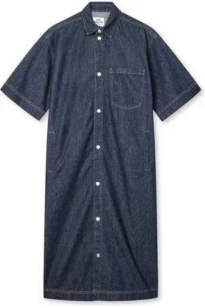 Mads Norgaard Kjole, Dame, Blå, M, Denim, Denim Violet Kjole med Lommer