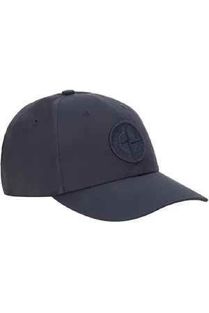 Stone Island Tilbehør, unisex, Blå, ONE SIZE, Bomuld, Blå Bomuld 6-Panel Kasket