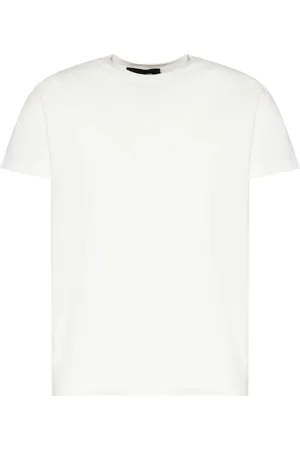 Dsquared2 Top, Herre, Hvid, S, Hvide Ribbed Crewneck T-shirts og Polos