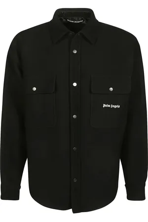 Palm Angels Jakke, Herre, Sort, L, Logo Back Sweatshirt