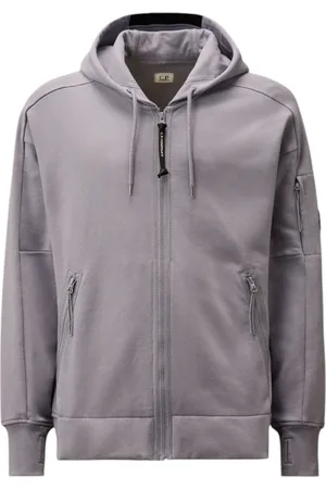 C.P. Company Sweathshirts & Hoodies, Herre, Grå, L, Bomuld, Grå Hættetrøje