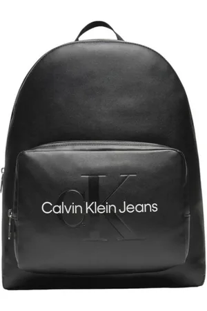 Calvin Klein Taske, Dame, Sort, ONE SIZE, Skulptureret Campus Rygsæk med Lommer