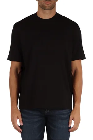 Armani Exchange Top, Herre, Sort, L, Bomuld, Sort Bomuld T-shirt med Logo Print