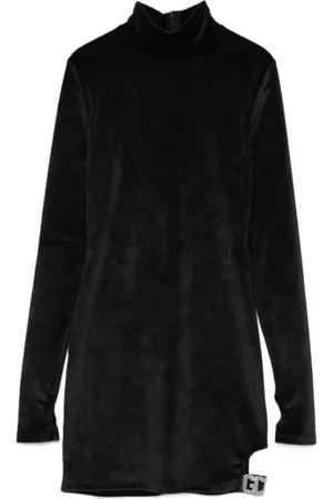 GCDS Kjole, Dame, Sort, 2XS, Uld, Stilfuldt Polyester Tøjkollektion