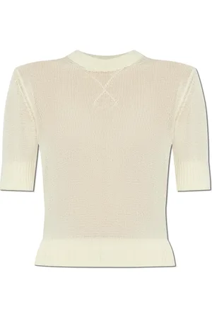 Jil Sander Strik, Dame, , M, Bomuld, Top med broderet logo