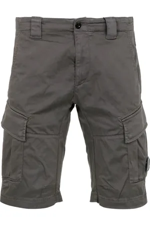 C.P. Company Shorts, Herre, Grå, 2XL, Bomuld, Cargo Stretch Shorts med Ikonisk Linse
