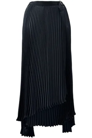 Lis Lareida Nederdel, Dame, Sort, ONE SIZE, Polyester, Plisseret Maxi Nederdel i Rockstil