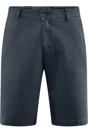 Bomboogie Shorts, Herre, Blå, W36, Bomuld, Chino bermuda i gabardine med mikroprint