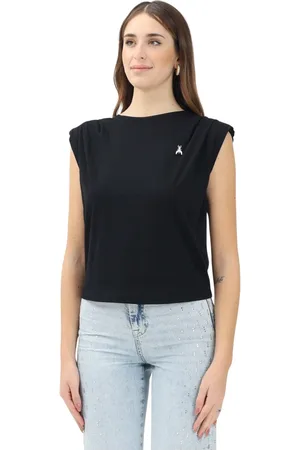 Patrizia Pepe Top, Dame, Sort, S, Bomuld, Rebel mod kønsulighed T-shirt