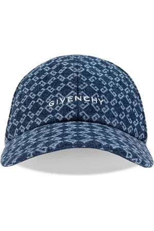 Givenchy Tilbehør, Herre, Blå, ONE SIZE, Denim, Broderet Kasket i Monogram 72 Denim
