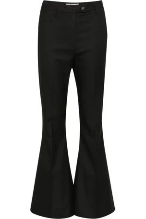 Gestuz Bukser, Dame, Sort, 2XL, Sorte Flare Højtaljede Bukser