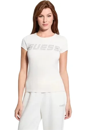 Guess Top, Dame, Hvid, M, Tekstil T-shirt