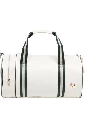 Fred Perry Sport, Herre, Hvid, ONE SIZE, Uld, Multifarvet Gymnastikpose med Justerbar Rem