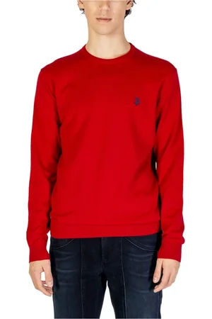 U.S. Polo Assn. Strik, Herre, Rød, XL, Bomuld, Herre Strikvarer Kollektion: Efterår/Vinter