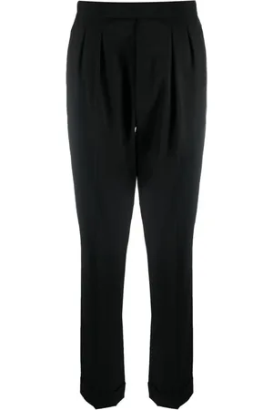 Ralph Lauren Bukser, Dame, Sort, M, Uld, Seina plisserede bukser