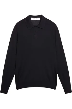 Golden Goose Strik, Herre, Sort, XL, Uld, Strikket poloshirt