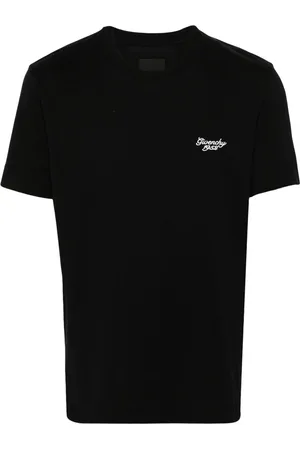 Givenchy Top, Herre, Sort, S, Bomuld, Logo-broderet T-shirt