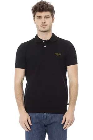 BALDININI Top, Herre, Sort, 4XL, Bomuld, Trendy Polo Shirt
