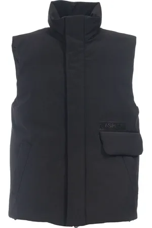 Aspesi Jakke, Herre, Sort, S, Teknisk Twill Gilet Vandtæt Jakke