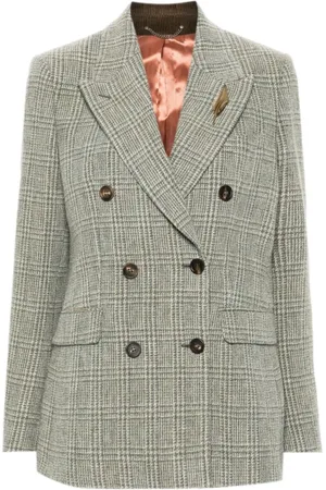 Golden Goose Jakke, Dame, Grå, XS, Uld, Grå Uld Blazer