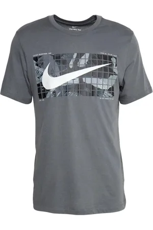 Nike Top, Herre, Grå, S, Bomuld, Camo Fitness Tee