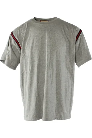 Gucci Top, Herre, Grå, M, Bomuld, Oversized T-shirt med ikonisk logo