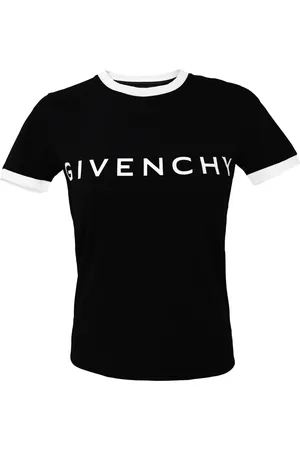 Givenchy Top, Dame, Sort, XS, Bomuld, Signature Print T-Shirt