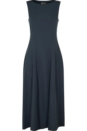 HERNO Kjole, Dame, Blå, L, Uld, Dress IN Infinity