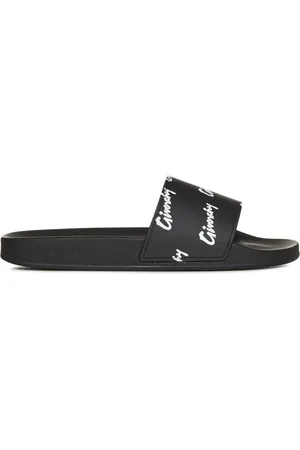 Givenchy Sko, Herre, Sort, 44 EU, All Over Print Sliders