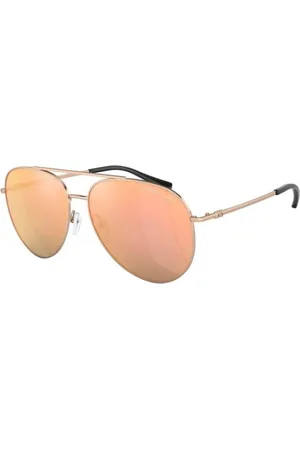 Armani Exchange Tilbehør, Dame, Gul, 56 MM, Uld, Solbriller i guldmetal