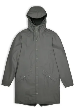 Rains Jakke, Dame, Grå, XL, Polyester, Lang Jakke - Grå