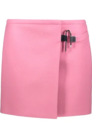 Givenchy Nederdel, Dame, Lyserød, S, Uld, U-Lock Mini Wrapped Skirt