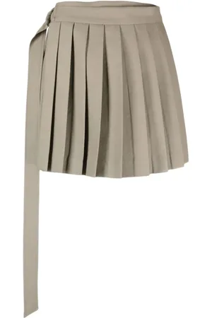 Ami Nederdel, Dame, , XS, Uld, uldskjørt med plisseret detalje
