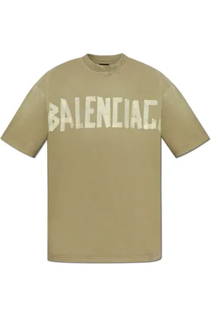 Balenciaga Top, Herre, Grøn, XS, Bomuld, Tape Type T-shirt