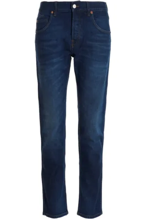 Gucci Jeans, Dame, Blå, W34, Bomuld, Washed tight jeans