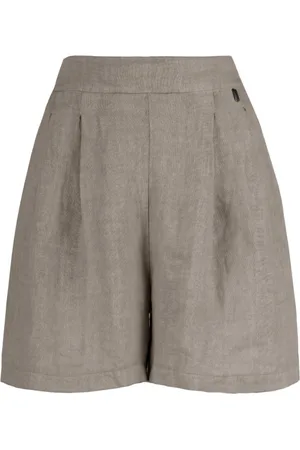 Bomboogie Shorts, Dame, Grå, XL, Linned, Linned Bermuda Shorts