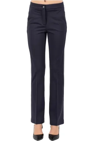Pinko Bukser, Dame, Blå, M, Uld, Stilfulde Bukser i Pink