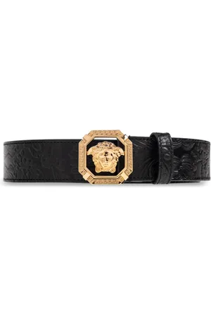 VERSACE Tilbehør, Herre, Sort, 105 CM, Læder, Læderbælte