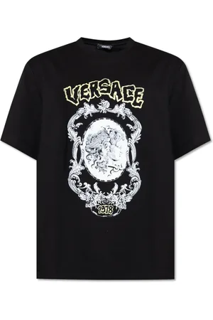 VERSACE Top, Herre, Sort, L, Bomuld, T-shirt med tryk