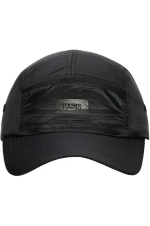 Rains Tilbehør, unisex, Sort, ONE SIZE, Uld, 5 Panel Ripstop Cap