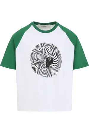 Golden Goose Top, Herre, Hvid, L, Bomuld, Raglan Crop T-Shirt