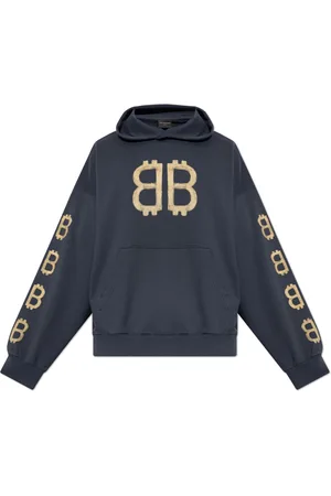 Balenciaga Sweathshirts & Hoodies, Herre, Blå, S, Bomuld, Cotton Sweatshirt